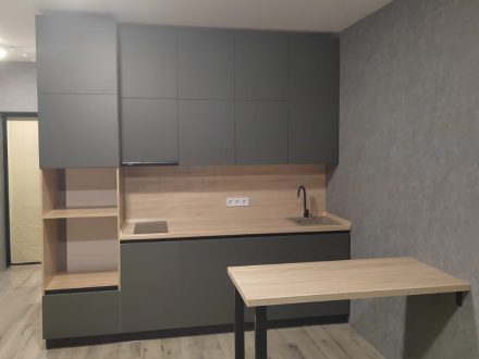 Кухонный гарнитур в стиле лофт в квартиру студию - фото - 2